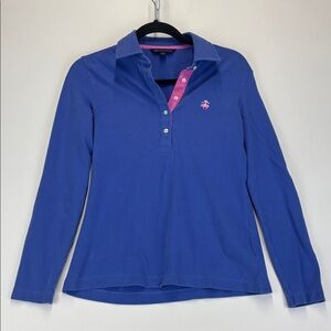 BROOKS BROTHERS Womens Purple Cotton Polo Size Small